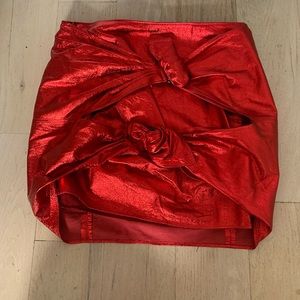 Isabel marent metallic red skirt